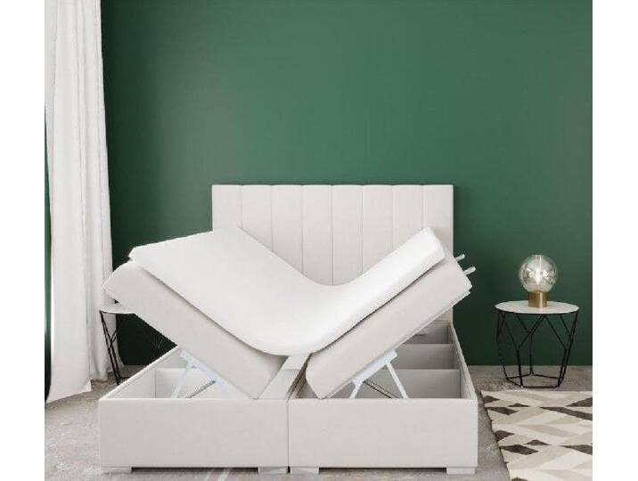 Xlmoebel Polsterbett Hotel Boxspring Doppelbett Komplett-Set mit Matratze und Topper (Boxspringbett 4069424842173), Hergestellt in Europa, weiß, Weiß von OTTO