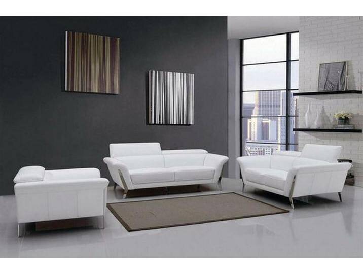 Xlmoebel Polstergarnitur Sofa Set aus Leder 3+2 mit Couch Sitzpolstern, (3Sitzer + 2Sitzer 1547), Hergestellt in Europa, weiß von OTTO