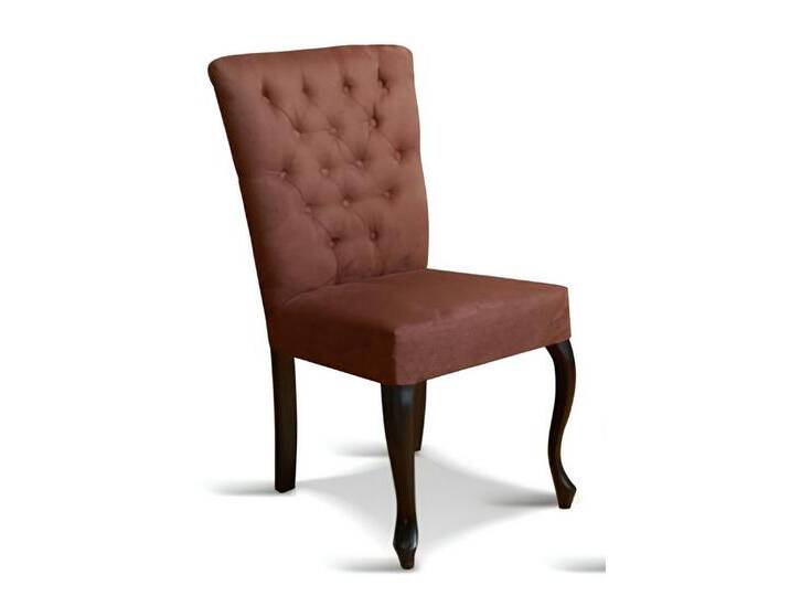 Xlmoebel Polsterstuhl Chesterfield Sessel aus echtem Holz und Leder-Textil-Mix, neu, Hergestellt in Europa, braun, Braun von OTTO