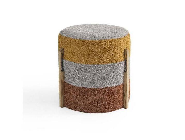 Xlmoebel Pouf Neu Luxus Sitzer Set aus 2 Wohnzimmerhockern aus Polyesterstoff (2-St., Set 2 tlg. Hocker), Hergestellt in Europa, bunt, Mehrfarbig von OTTO