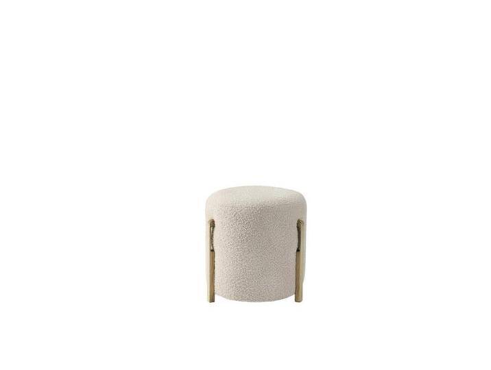 Xlmoebel Pouf Runder Sitzpouf Polsterhocker Fußhocker Hocker Sitzhocker (1-St., Hocker), Hergestellt in Europa, weiß von OTTO