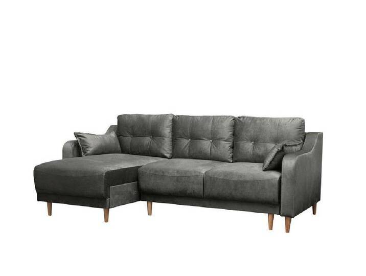 Xlmoebel Ecksofa Designer-Schlafsofa mit Bettfunktion und Bettkasten in L-Form, Hergestellt in Europa, grau von OTTO