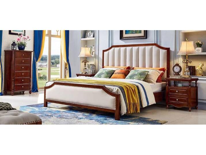 Xlmoebel Schlafzimmer-Set Bett 2x Nachttische 3 tlg. Schlafzimmer Set Design Klassisch, (3-tlg., 2x Nachttische, Bett), Hergestellt in Europa von OTTO