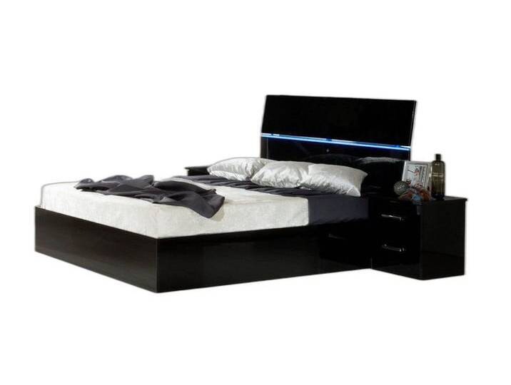 Xlmoebel Schlafzimmer-Set Design Schlafzimmer 3tlg. Bett 2x Nachttisch Luxus Set Led Licht, (3-tlg., Bett + 2x Nachttische), Hergestellt in Europa von OTTO