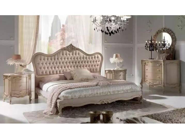 Xlmoebel Schlafzimmer-Set Hochwertiges Schlafzimmermöbel-Set mit luxuriösem Design, (4-tlg., Set 4 tlg. (Bett + 2x Nachttische + Kommode) von OTTO