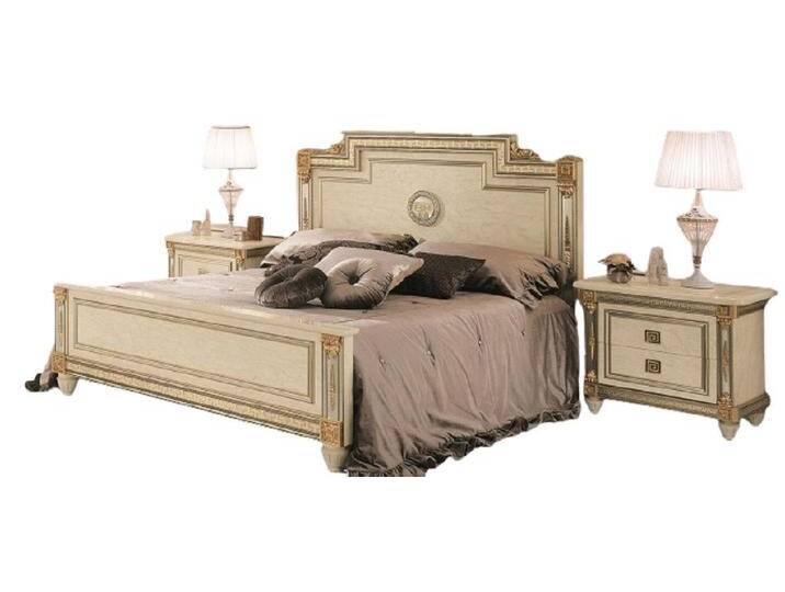 Xlmoebel Schlafzimmer-Set Königliche Schlafstätte 2 Nachtschrank Schlafzimmer Set 3tlg., (3-tlg., 1x Bett + 2x Nachttisch), Hergestellt in Europa von OTTO