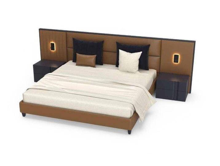 Xlmoebel Schlafzimmer-Set Komplett Set Luxuriöser Schlafzimmer Nachttisch Bett 3-teilig Design, (3-tlg., 3tlg. Schlafzimmer Set (Bett +2x Nachttisch) von OTTO