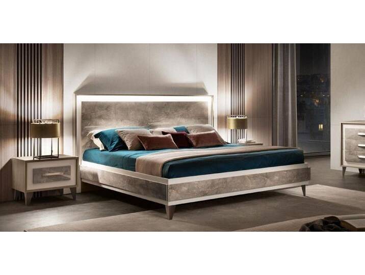 Xlmoebel Schlafzimmer-Set Schlafzimmer Bett Nachttische Hotel Doppel Set Luxus Design 3tlg.Möbel, (3-tlg., Bett + 2x Nachttische) von OTTO