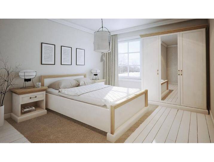 Xlmoebel Schlafzimmer-Set Schlafzimmer Möbel-Ensemble mit modernem Design und luxuriösen, (4-tlg., 4tlg.Set (Bett + 2x Nachttische + Kleiderschrank) von OTTO