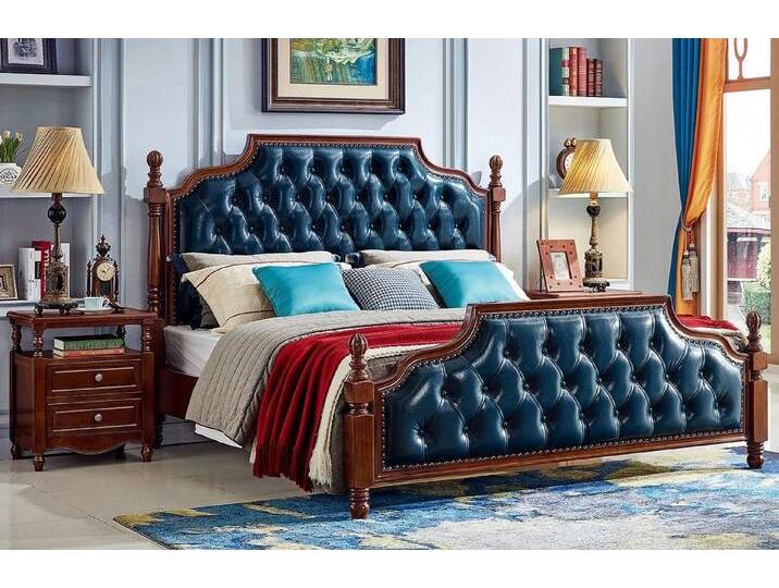 Xlmoebel Schlafzimmer-Set Schlafzimmer Set Design Bett 2x Nachttische Luxus Schlafzimmer 3 tlg, (3-tlg., 2x Nachttische, Bett), Hergestellt in Europa von OTTO