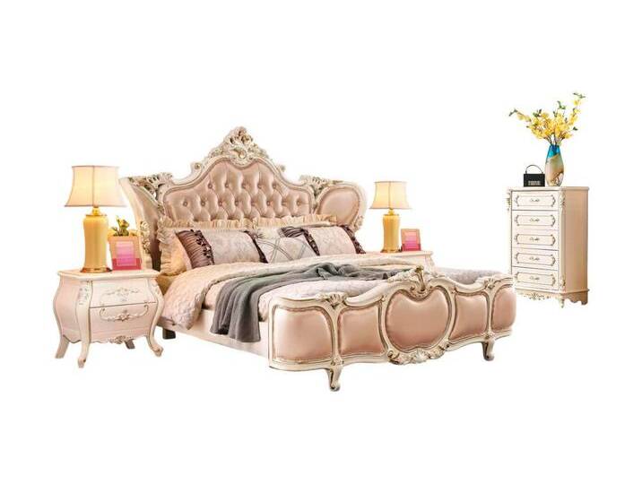 Xlmoebel Schlafzimmer-Set Traditionelles Möbel-Schlafzimmer-Set mit Bett, 2 Nachttischen und, (Bett + 2x Nachttische + Kommode), Hergestellt in Europa von OTTO
