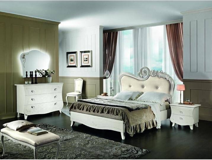 Xlmoebel Schlafzimmer-Set Vollständiges Bett-Set mit Nachttisch und Kommode im neuen Design, (5tlg.Schlafzimmer Set (Bett + 2x Nachttische + Kommode + Spiegel) von OTTO