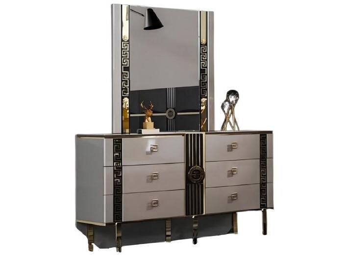 Xlmoebel Schminktisch Exklusiver Konsolentisch Schminkkommode Schminkmöbel Frisiertafel (2-St., Set Schminktisch + Spiegel), Hergestellt in Europa von OTTO