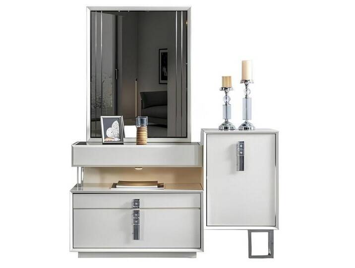 Xlmoebel Schminktisch Luxuriöses weißes Holzmöbel-Design für stilvolle moderne Schlafzimmer (1-St., Schminktisch), Hergestellt in Europa, weiß von OTTO