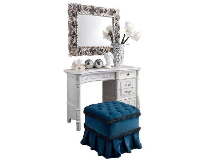 Xlmoebel Schminktisch Luxus Schminktisch Spiegel Hocker Schlafzimmer Set Modern (3-St., Schminktisch / Spiegel / Hocker), Hergestellt in Europa, weiß von OTTO