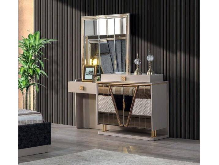 Xlmoebel Schminktisch Modern trifft Eleganz – Schminktisch für stilbewusste Schlafzimmer (1-St., Schminktisch), Hergestellt in Europa, grau von OTTO