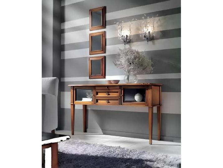 Xlmoebel Schminktisch Neues Holz-Sideboard mit Spiegel für das Schlafzimmer - Schminktisch (Konsole), Hergestellt in Europa, braun von OTTO