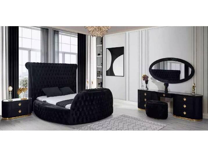 Xlmoebel Schminktisch Ovaler Schminktisch mit Spiegel Schlafzimmer Möbel (2-St., 2tlg. Schlafzimmer Set (Schminktisch+Spiegel), Hergestellt in Europa von OTTO