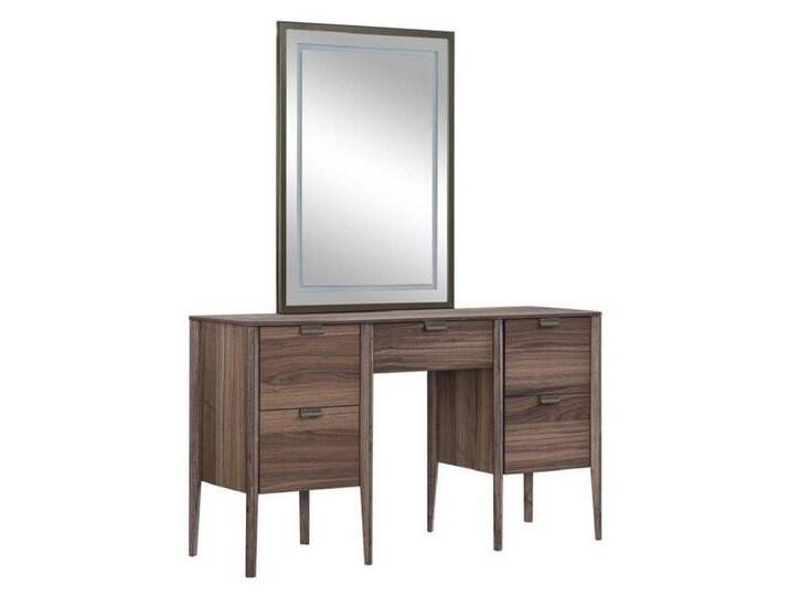 Xlmoebel Schminktisch Set Konsole Spiegel Holz Schlafzimmer Möbel Design Hocker modern (2-St., Schminktisch mit Spiegel / Hocker) von OTTO