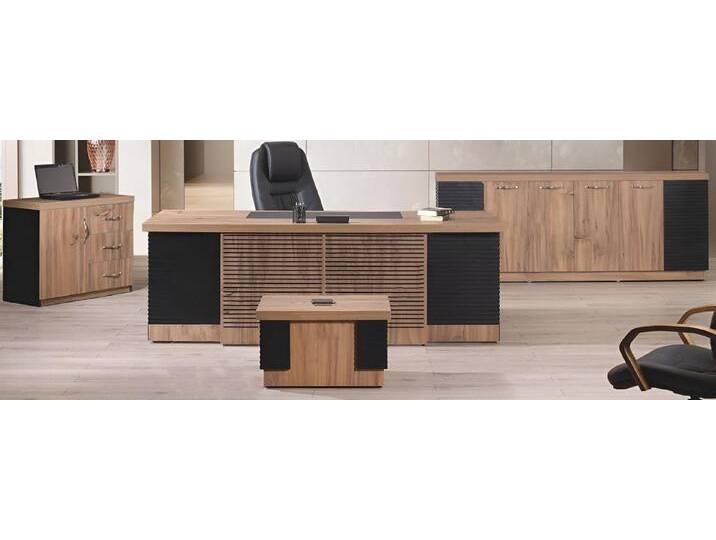 Xlmoebel Büromöbel-Set Büro Arbeitsplatz Möbel Schreibtisch Tisch Kombination 4-teilig Holz, (Büro Set 4tlg (Bürotisch + Kommode + Couchtisch + Schrank) von OTTO