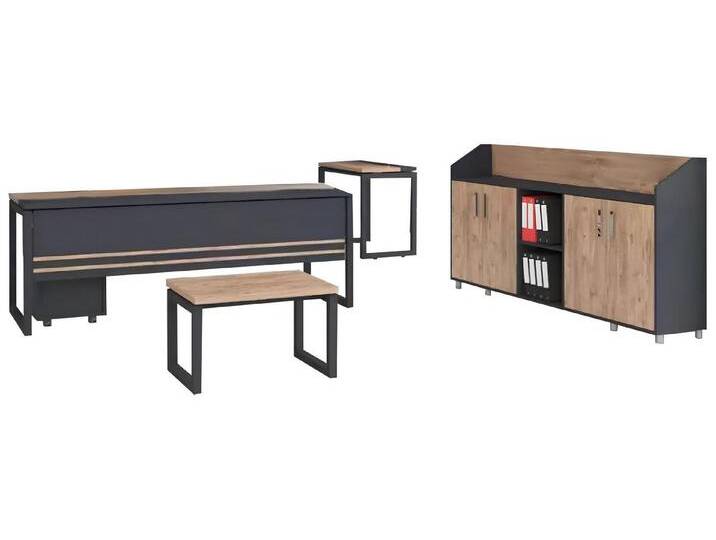 Xlmoebel Büromöbel-Set Großes Büro-Möbelpaket Arbeitszimmer Möbel Schrank Tisch, (4-tlg., Schreibtisch, Couchtisch, Beistelltisch, Schrank) von OTTO