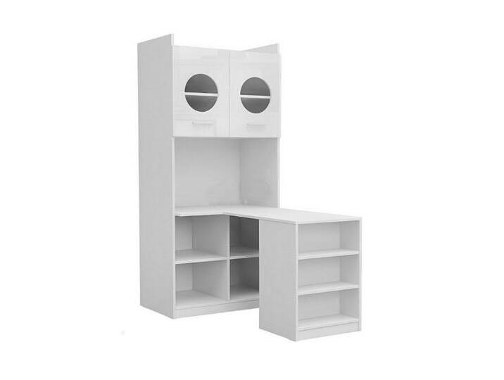 Xlmoebel Schreibtisch Hochglanzweißer Schreibtisch für Kinder- und Jugendzimmer Möbel (1-St., Schreibtisch), Hergestellt in Europa, weiß von OTTO