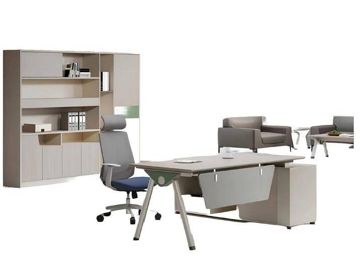 Xlmoebel Schreibtisch Moderne Büroeinrichtung in der Ecke mit luxuriösem Design (Eckschreibtisch), Hergestellt in Europa, grau von OTTO