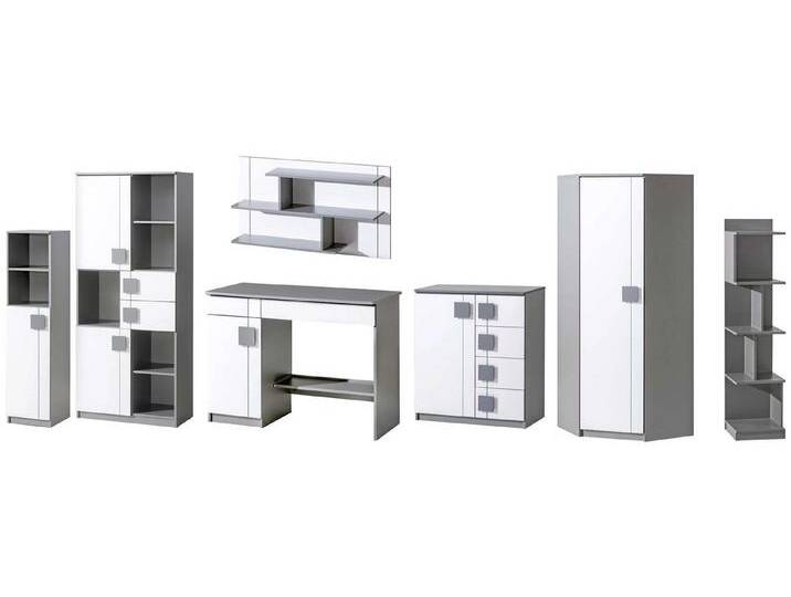 Xlmoebel Jugendzimmer-Set Möbelset für Kinder- und Jugendzimmer mit Eck-Kleiderschrank, (Gumi Schrankwand mit Schreibtisch N4), Hergestellt in Europa von OTTO