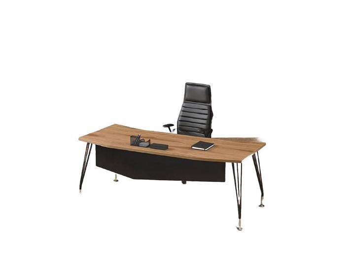 Xlmoebel Schreibtisch Schreibtisch-Set aus Holz in Schwarz für das Büro - 4-teiliges (Büro Set 4tlg (Bürotisch + Couchtisch + Schrank + Kommode) von OTTO