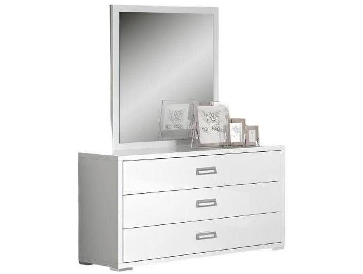 Xlmoebel Schubkastenkommode Kommode mit Spiegel Schrank Holz Weiß Schlafzimmer (2 St., Kommode + Spiegel), Hergestellt in Europa, weiß von OTTO