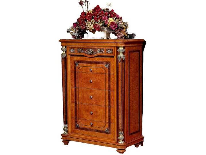 Xlmoebel Schubkastenkommode Luxuriöse Handgefertigte Kommode aus Echtholz der Extraklasse (YB E29 Serie Kommode), Hergestellt in Europa, braun von OTTO