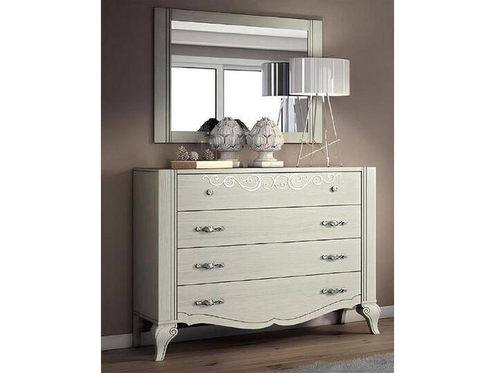 Xlmoebel Schubkastenkommode Sideboard Spiegel Schrank Regale Konsole Einrichtung Holzschrank (Set 2tlg. Kommode + Spiegel), Hergestellt in Europa von OTTO