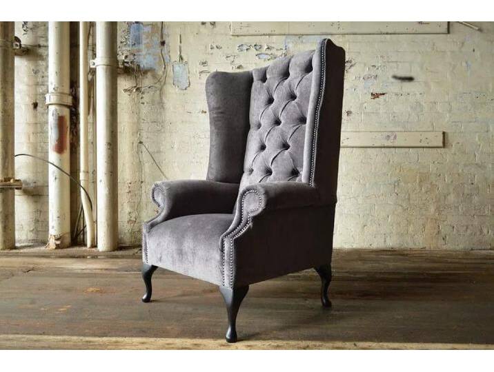 Xlmoebel Sessel Chesterfield Ohrensessel Lounge Sessel Sofa Polster Lehnstuhl (Sessel), Hergestellt in Europa, grau von OTTO