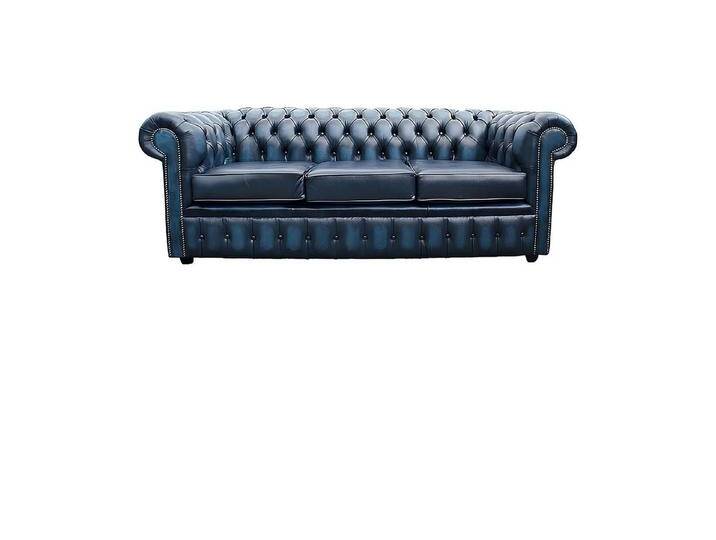 Xlmoebel Sessel Chesterfield-Sitzgruppe aus Leder mit Ohrensessel 414 (Chesterfield 3+1 Sitzer +Ohrensessel +Hocker- 414), Hergestellt in Europa von OTTO