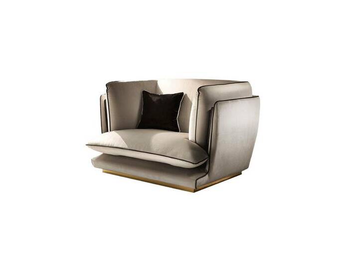 Xlmoebel Sessel Design Stoff Sofa Sessel 1 Platz Polster Loungesessel Neu (Sessel), Hergestellt in Europa, grau von OTTO
