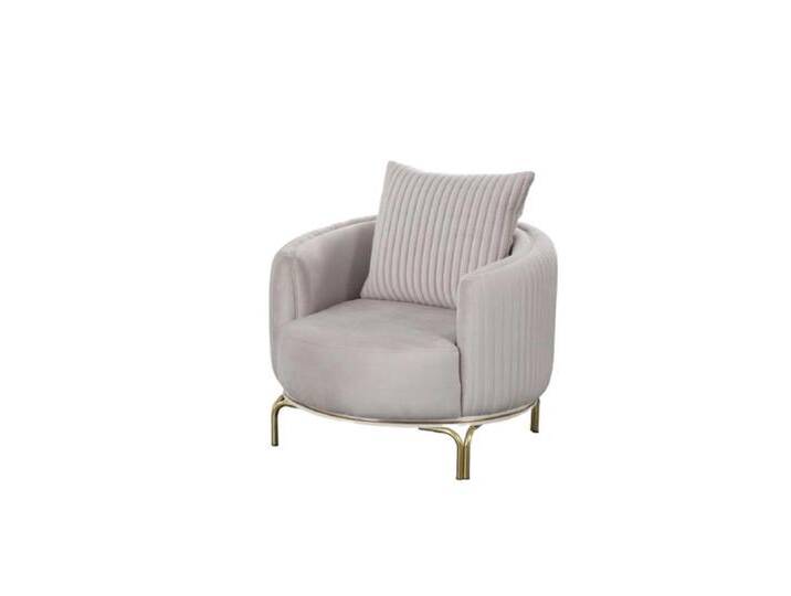 Xlmoebel Sessel Ein luxuriöser Designer-Sessel aus Textil in Einzelgröße (1-St., Sessel), Hergestellt in Europa, beige von OTTO