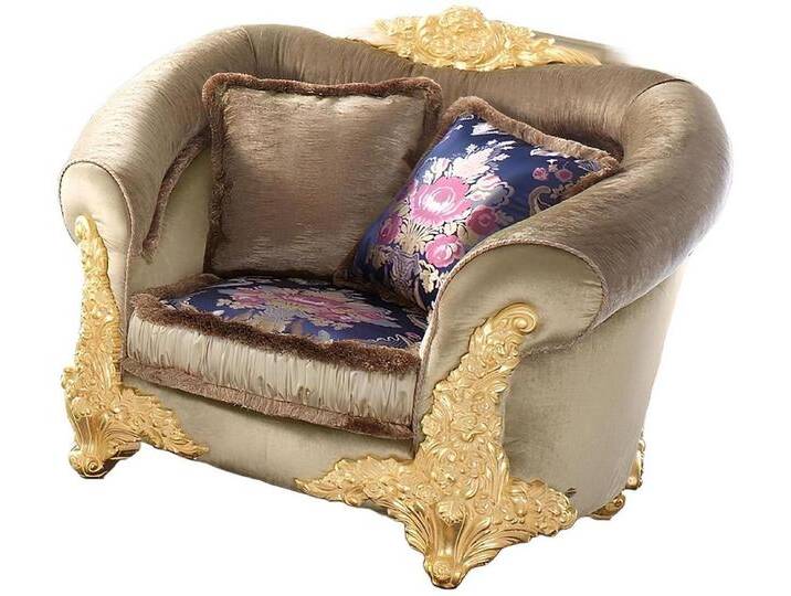 Xlmoebel Sessel Einzel-Sitz Design Art déco Stuhl Gepolsterter Clubstuhl Neu (Sessel), Hergestellt in Italy, braun von OTTO