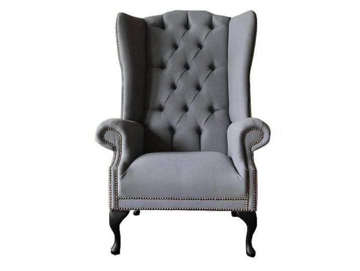 Xlmoebel Sessel Einzelner Fernsehsessel im Chesterfield-Stil aus neuem textilen (Sessel), Hergestellt in Europa, grau von OTTO