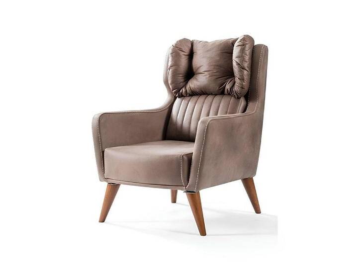 Xlmoebel Sessel Einzelsofa im Landhausstil mit entspannendem Ohrensessel (1-St., Sessel), Hergestellt in Europa, braun von OTTO