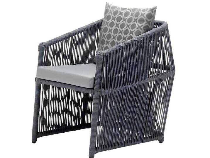 Xlmoebel Gartensessel Elegantes Rattan-Grau Einzelsofa für Terrasse & Garten (Sessel), Hergestellt in Europa, grau von OTTO
