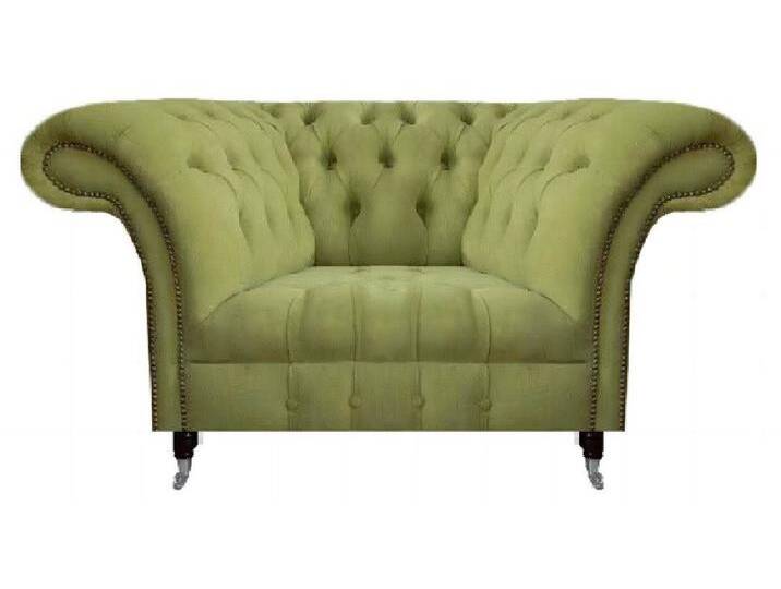 Xlmoebel Chesterfield-Sessel Exklusiver Textil-Polstersessel im stilvollen Chesterfield-Design (Sessel), Hergestellt in Europa, grün von OTTO
