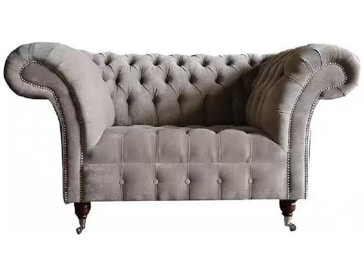 Xlmoebel Chesterfield-Sessel Großer Chesterfield Sessel in XXL-Größe, brandneue Möbel (Chesterfield Sessel), Hergestellt in Europa, beige von OTTO