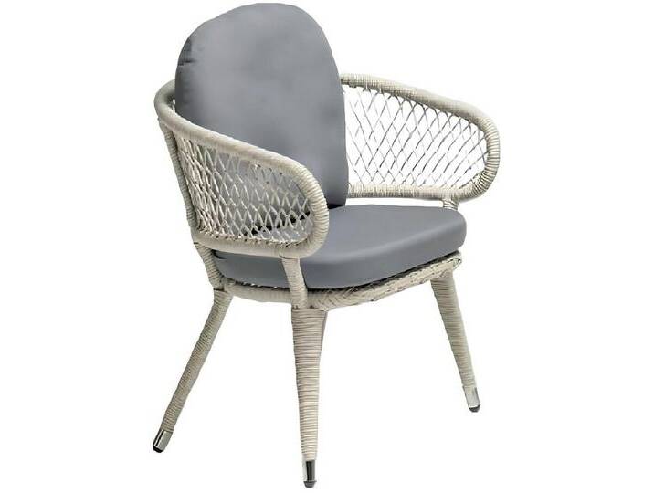 Xlmoebel Gartenstuhl Hochwertiger moderner Rattan-Sessel in Grau für luxuriöse, Hergestellt in Europa, grau von OTTO