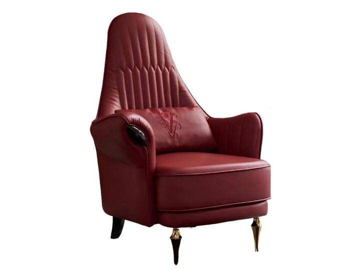 Xlmoebel Loungesessel Lounge-Sitzmöbel aus Leder im luxuriösen Fernsehclub-Stil (1-St., Sessel), Hergestellt in Europa, rot von OTTO
