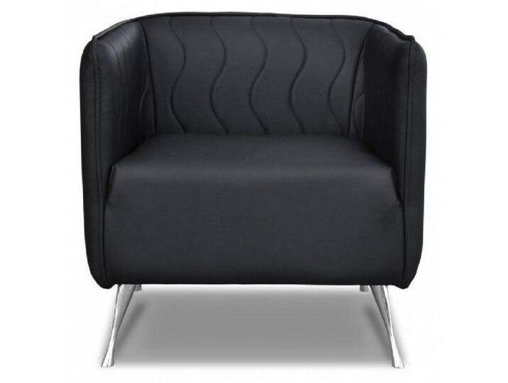 Xlmoebel Sessel Luxuriöser Designer-Einzelsessel Lounge Sofa TV mit Leder (Sessel Smile), Hergestellt in Europa, schwarz von OTTO