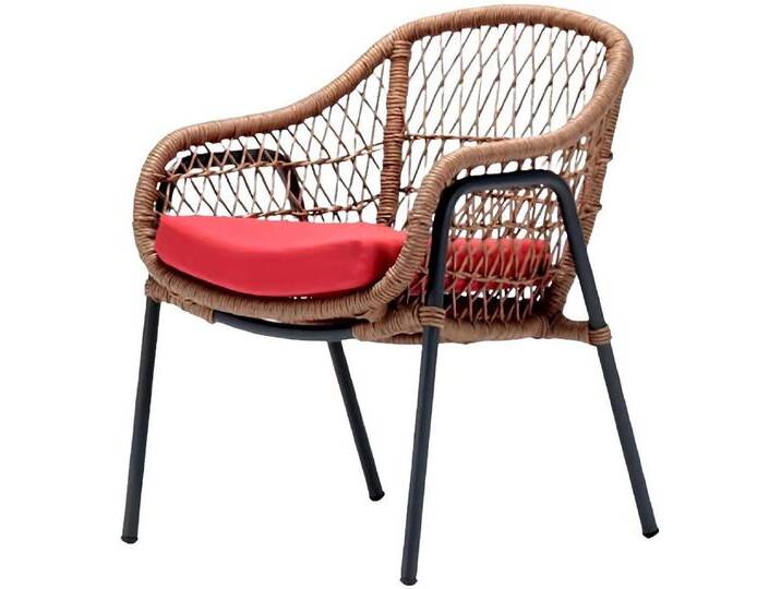 Xlmoebel Gartensessel Luxuriöser Lounge-Sitz aus Rattan mit gepolsterter Sitzfläche (Sessel), Hergestellt in Europa, braun von OTTO
