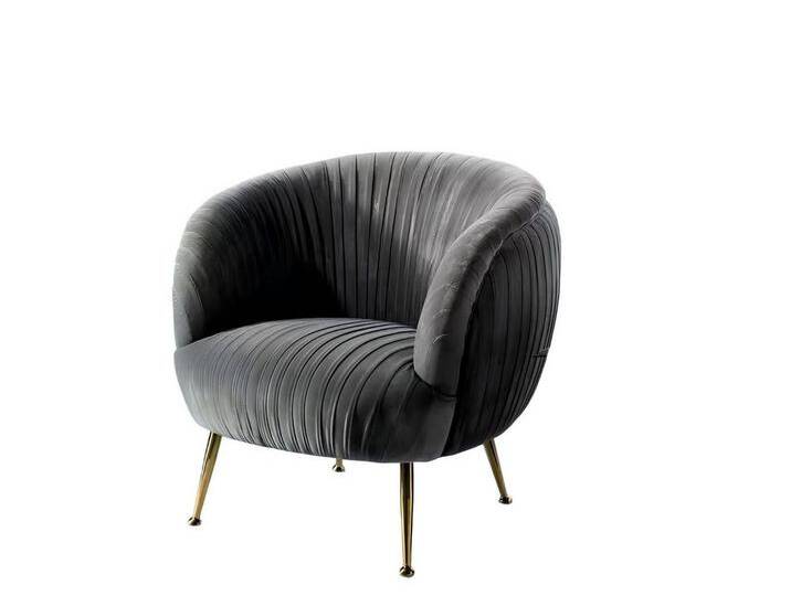 Xlmoebel Sessel Luxuriöses Sessel mit Designer-Club-Loungesessel und Hotelstuhl (1-St., Sessel), Hergestellt in Europa, grau, Grau von OTTO