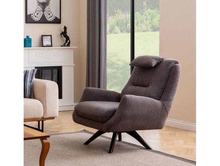 Xlmoebel Sessel Moderner brauner Clubsessel mit Textilpolsterung und Designer-Look. (Sessel), Hergestellt in Europa, braun von OTTO