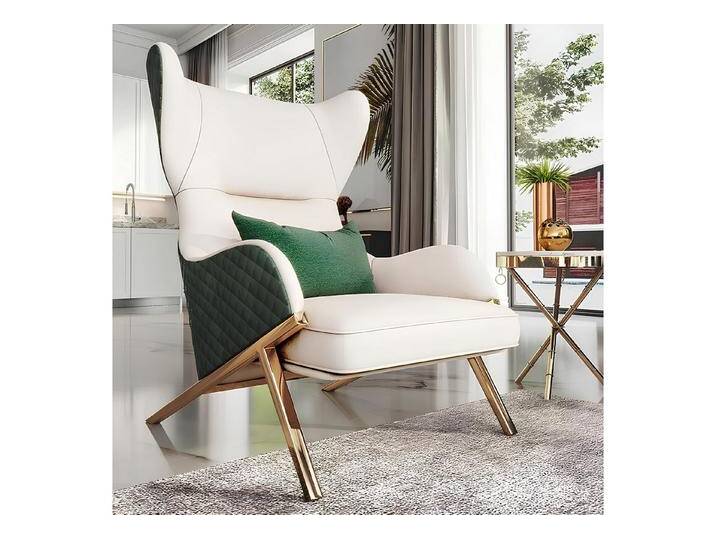 Xlmoebel Loungesessel Neu Set 4x Sessel Metall Lounge Design Stühle Relax Garnitur Club (4x Sessel), Hergestellt in Europa, weiß von OTTO