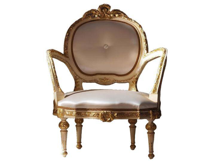 Xlmoebel Armlehnstuhl Neu Thron für Esszimmer, Sessel mit Polsterung in klassischem (1 St), Hergestellt in Italy, rosa von OTTO